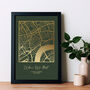 Personalised Map Print, Metallic Gold Foil, thumbnail 2 of 9
