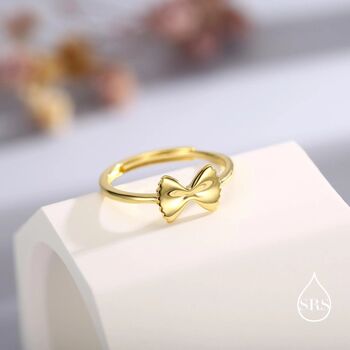 Sterling Silver Farfalle Pasta Ring, 6 of 12