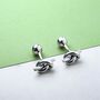 Solid Silver Knot Men's Cufflink Gift, thumbnail 2 of 6