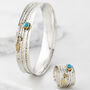 Secret Garden Turquoise Silver Ring And Bangle Set, thumbnail 1 of 8