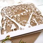 Garden Party Wedding Laser Cut Card In Eco Craft, thumbnail 6 of 7