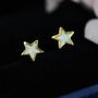 Opal Star Stud Earrings In Sterling Silver, thumbnail 6 of 11
