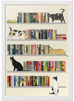 Cats And Books, Cat Lover Gift, 2 of 9