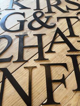 Personalised Black Metal Letters Home And Garden Signs, Letters A To Z, 4 of 12