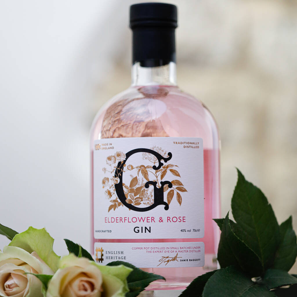 English Heritage Elderflower And Rose Gin By British Honey Company