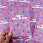 Colourful 'Happy Anniversary' Congratulations Card, thumbnail 5 of 6