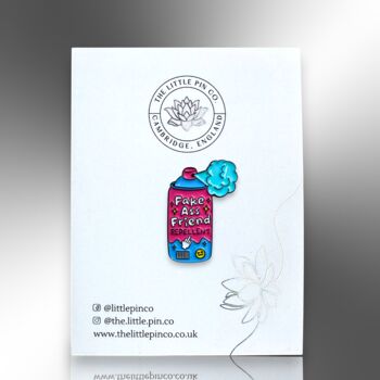 Fake Ass Friend Repellent Spray Can Enamel Pin, 4 of 8