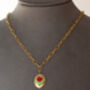 Link Chain Necklace With Flower Coin Pendant, thumbnail 2 of 4