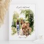 Personalised Girl And Horse Portrait Print, thumbnail 1 of 6