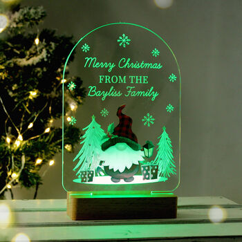 Personalised Gonk Wooden Based LED Christmas Light, 7 of 9