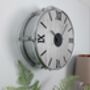 Large 15'' Chrome Real Drum Wall Clock, thumbnail 2 of 7