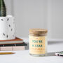 'You're A Star' Amber And Tonka Bean Candle, thumbnail 1 of 3