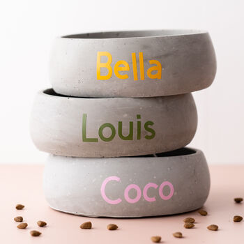 Concrete Personalised Pet Bowl, 2 of 8