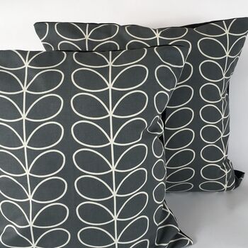 Orla Keily Grey Linear Stem Cushion Cover, 2 of 6