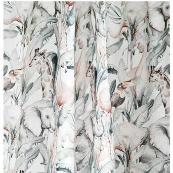Jungle Tropical Animals Blackout Nursery Curtains, 6 of 7