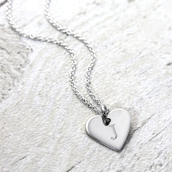 Silver Initial Heart Pendant By Hersey Silversmiths ...