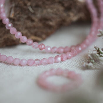 Rose Quartz Crystal Healing Necklace Love And Peace, 2 of 7