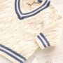 Toffee Moon First Christmas Personalised Cricket Jumper, thumbnail 3 of 12