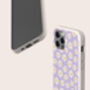 Retro Purple Flowers Biodegradable Phone Case, thumbnail 3 of 7