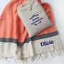 Personalised Cotton Throws, 2nd Anniversary Gift, thumbnail 5 of 12