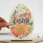 Wooden Easter Card, Spring Flowers, Personalised, thumbnail 4 of 6