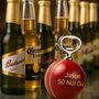 Personalised Cricket Ball Bottle Opener, Full Size Ball, thumbnail 3 of 10