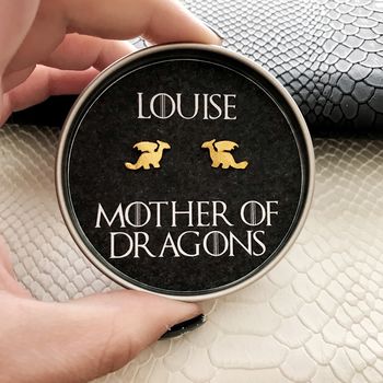 Mother Of Dragons Personalised Stud Earrings, 2 of 6