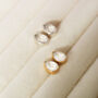 April Birthstone Rock Crystal Stud Earrings, thumbnail 1 of 10