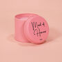 Personalised Maid Of Honour Pink Tin Candle, thumbnail 1 of 3