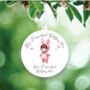 Personalised Cute Child Bunny Hearts Decoration, thumbnail 2 of 2
