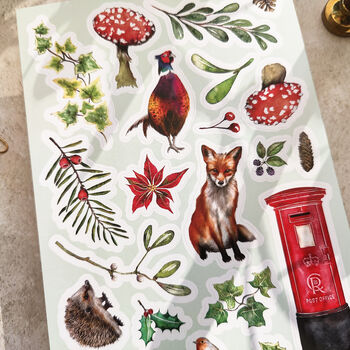 Christmas Woodland Vinyl Sticker Sheet Set, 4 of 5