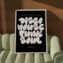 Disco House Funk Soul Music Print | Music Poster | Event Print | Wall Art | A5 A4 A3 | Bold | Typographic | Quote | Wall Decor |, thumbnail 7 of 9