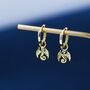 Sterling Silver Dragon Huggie Hoop Earrings, thumbnail 3 of 12