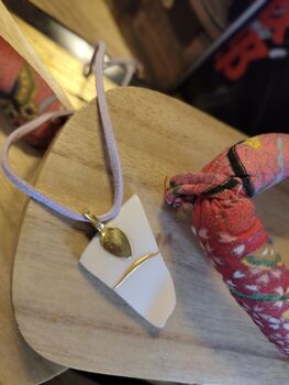 Pink And Blue Kintsugi Necklace, 3 of 4
