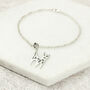 Sterling Silver Abstract Cat Bracelet, thumbnail 4 of 5