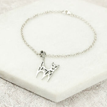 Sterling Silver Abstract Cat Bracelet, 4 of 5