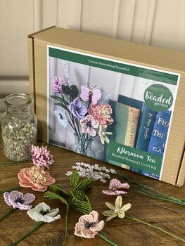 Afternoon Tea Vase Of Flowers Bead Craft Kit, 2 of 9