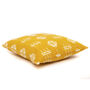 Nala Recycled Cotton Cushion Cover In Yellow, thumbnail 4 of 4