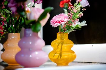 Skrzyszow Glass Vase Small Orange, 3 of 7