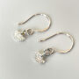 Dainty Sterling Silver Fan Earrings, thumbnail 4 of 4