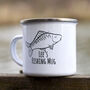 Personalised Fishing Camping Gift Enamel Mug, thumbnail 2 of 8