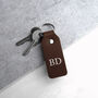 Handmade Personalised Initial Leather Keyring, thumbnail 3 of 10