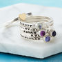 Personalised Birthstone Stacking Rings, thumbnail 1 of 3