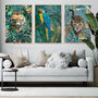 Macaw Gold Glasses Tropical Jungle Wall Art Print, thumbnail 2 of 4