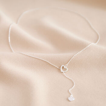 Mismatched Heart Lariat Necklace, 5 of 12