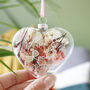 Couples Floral Glass Bauble Hanging Decoration, thumbnail 4 of 12