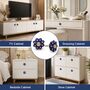 Indigo Bloom Round Ceramic Cabinet Knob, thumbnail 7 of 8