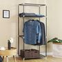 Folding Fabric Wardrobe With Hanging Rail And Organiser, thumbnail 2 of 10