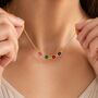 Personalised Square Shaped Family Birthstones Necklace, thumbnail 3 of 12