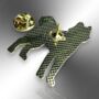 Origami Husky Dog Enamel Lapel Pin Brooch, thumbnail 6 of 8